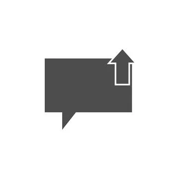 Bubbles communicating with the arrow to the top icon. Elements of web icon Illustrazione stock