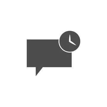 Bubbles communicating with the clock icon. Elements of web icon. Premium quality イラスト素材