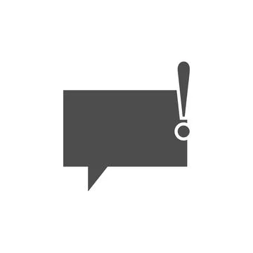 Bubbles of communication with an exclamation mark icon. Elements of web icon 스톡 일러스트