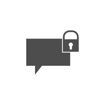 Bubbles of communication with the lock icon. Elements of web icon. Premium Stock Illustration