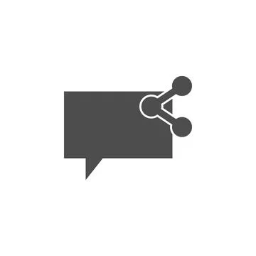 Bubbles of communication with the sign will share icon. Elements of web icon イラスト素材