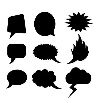 Bubbles communication vector icon for messages conversation Stock Illustration