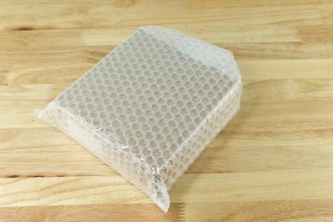 Bubbles covering the box by bubble wrap for protection product Photos