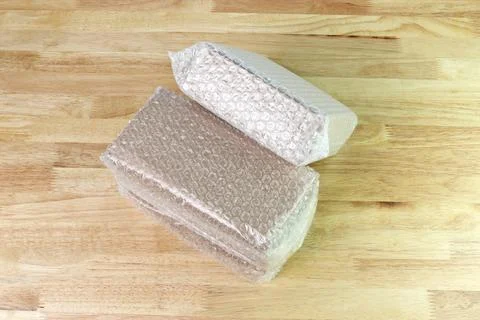 Bubbles covering the box by bubble wrap for protection product cracked Photos