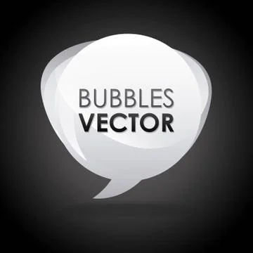Bubbles design over black background, vector illustration Stock Illustration