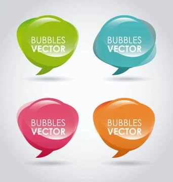Bubbles design over gray background, vector illustration Stockillustratie