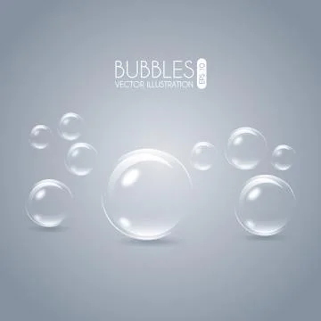 Bubbles design over gray background vector illustration 스톡 일러스트