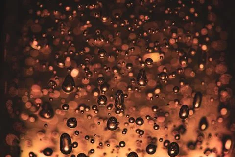 Bubbles of different shapes in rust color, bubbles pattern and illumination Stock Photos
