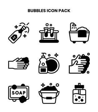 Bubbles DuoTone Graphics Icons Pack Иллюстрация