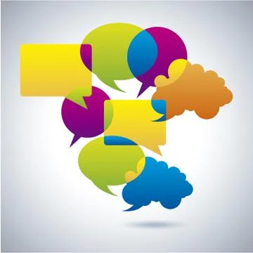 Bubbles expression over gray background vector illustration Stock Illustration