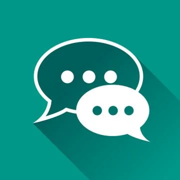 Bubbles flat design icon Stock Illustration