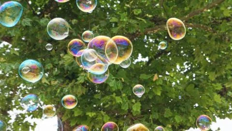Bubbles in Flight 4 스톡 사진