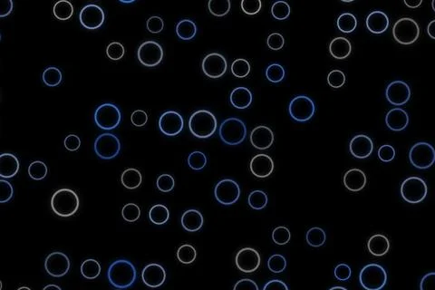 Bubbles floating against a dark background with blue accents Stock Illustration