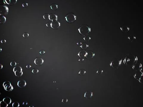 Bubbles floating in air Foto stock