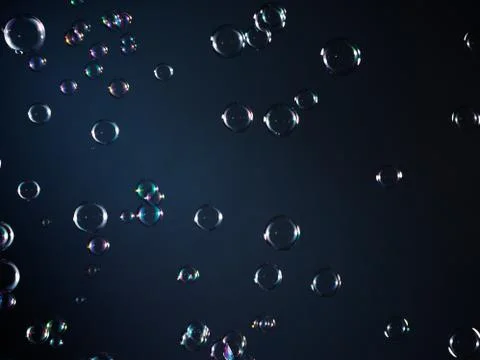 Bubbles floating in air Foto stock