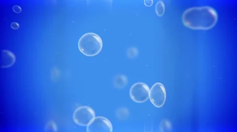 Bubbles floating up animation on blue background Stock Footage 60102804