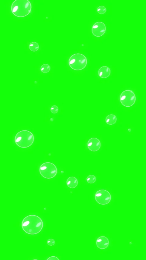 Bubbles floating animation green screen loop footage Vídeo Stock 346641422