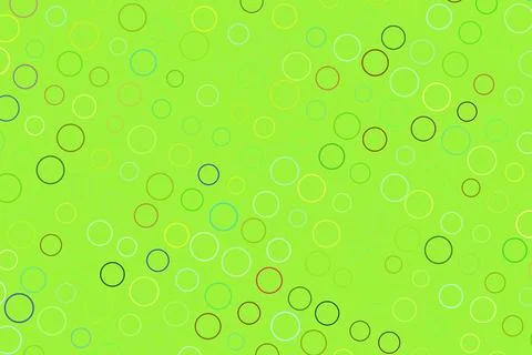 Bubbles floating on bright green background Stock Illustration