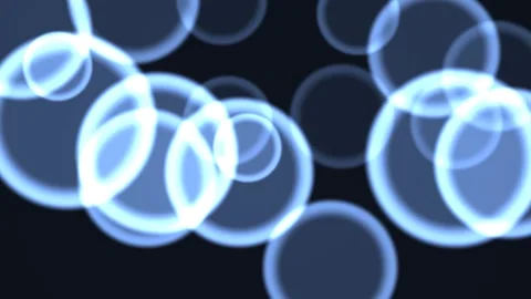 Bubbles floating in dark space creating a smooth visual Vídeo Stock 338004954