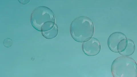 Bubbles floating in the sky slow motion Stock-Footage 94452471