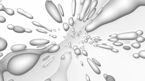 Bubbles floating in white liquid Stock Footage 107051419