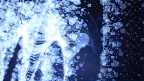 Bubbles flying through space Video stock 97483703