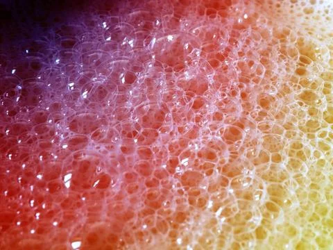 Bubbles in the foam Stock Photos