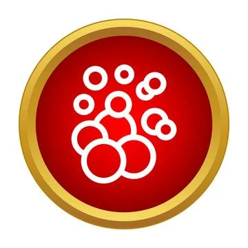 Bubbles foam soap detergent laundry cleaning red icon Stock Illustration