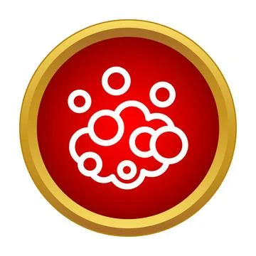 Bubbles foam soap suds cleaning icon button Stock Illustration