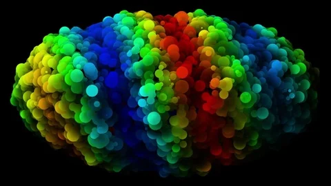 Bubbles form rotation VJ clip Stock Footage 71164275