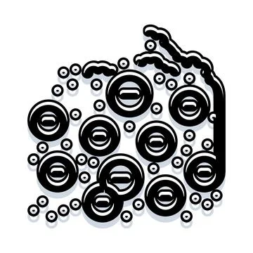 Bubbles forming abstract clean liquid foam texture Stock Illustration