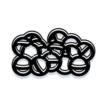 Bubbles forming abstract fidget toy background design Stock Illustration