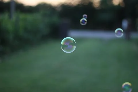Bubbles on frontyard Foto stock