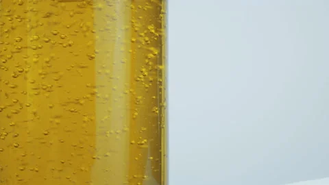 Bubbles in a glass of beer.	 Stock Footage 144005808
