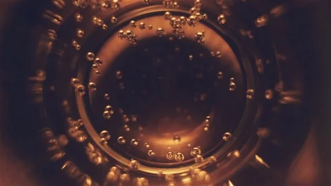 Bubbles in glass Stock Footage 80038825