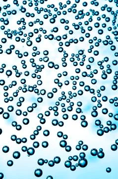 Bubbles on a glass Stock Photos