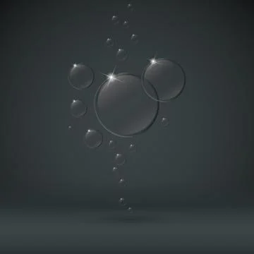 Bubbles on a gray background Stock Illustration