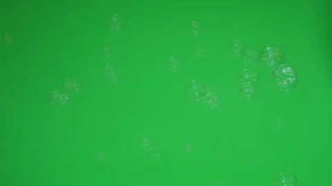 Bubbles on Green Screen Chroma Key Pt2 of 17 Stock Footage 240974723