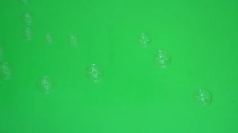 Bubbles on Green Screen Chroma Key Pt9 of 17 Stock Footage 241001973