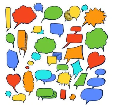 Bubbles Hand Drawn Elements Vector Illustration 스톡 일러스트
