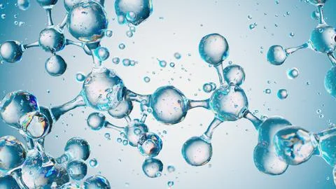 Bubbles in Harmony: A Dance of Water and Air in Soft Blue Serenity Stock Illustration