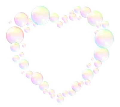 Bubbles Heart Frame Stock Illustration