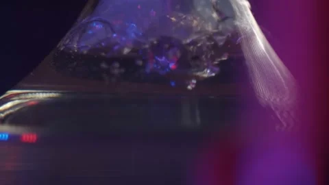 Bubbles in hookah flask. Macro shot on dark background Stock Footage 197763728