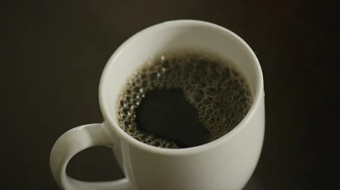 Bubbles in Hot Coffee 1 Stock Footage 35312111