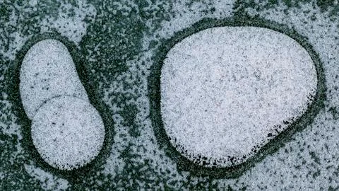 Bubbles in ice Foto stock