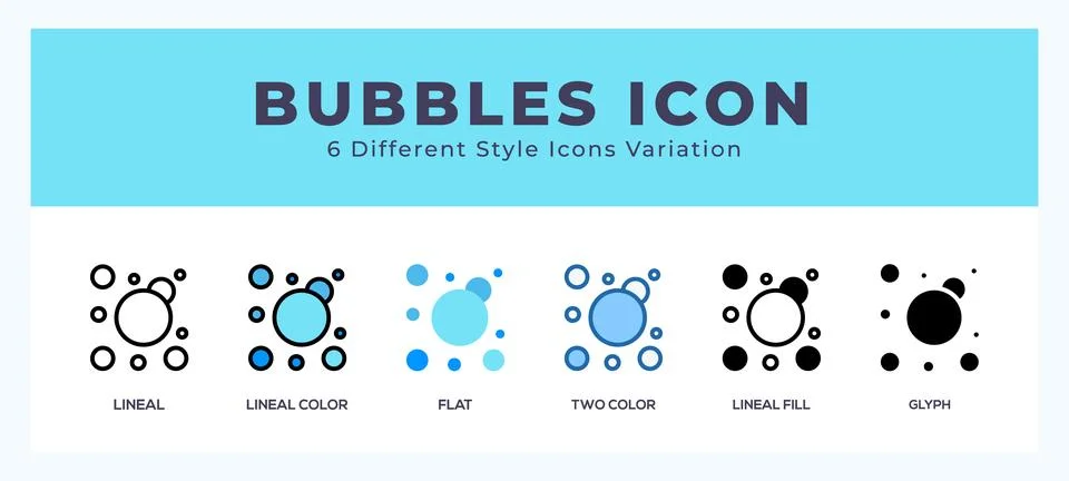Bubbles icon in different style vector illustration. Stock Illustration