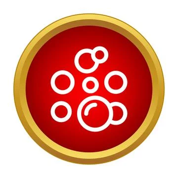 Bubbles icon symbolizing clean hygiene and washing 库存插图