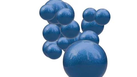 Bubbles inflate, move chaotically, bang against each other. Stock Footage 302166188