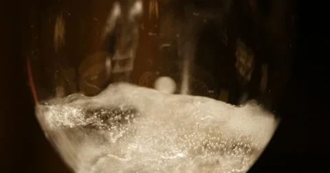Bubbles inside a glass of soda Stock Footage 57099926