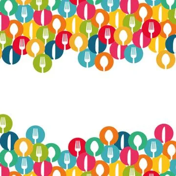 Bubbles kitchen utensils background icon Illustrazione stock